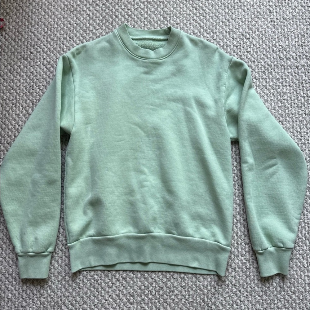 Los Angeles Apparel Glacier Mint Men's Small Sweatshirt Crewneck